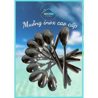 Lẻ 1 Cái Muỗng thìa cafe inox dày đẹp trơn muỗng sữa chua inox cao cấp - HHome