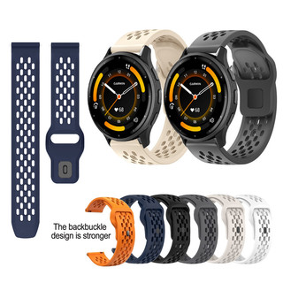 Đồng hồ thể thao lưới 18 / 20 / 22mm Dây đeo silicon cho Garmin Venu 4 4S 3 3S / sq 2 / Vivoactive 5 6 / 165 245 570 255 255S 265 265 265S Vòng tay nhiều màu