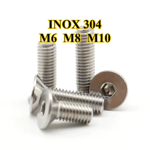 Bulong lục giác đầu bằng INOX 304 DIN7991 Ốc vít M6-M8-M10