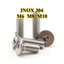 Bulong lục giác đầu bằng INOX 304 DIN7991 Ốc vít M6-M8-M10