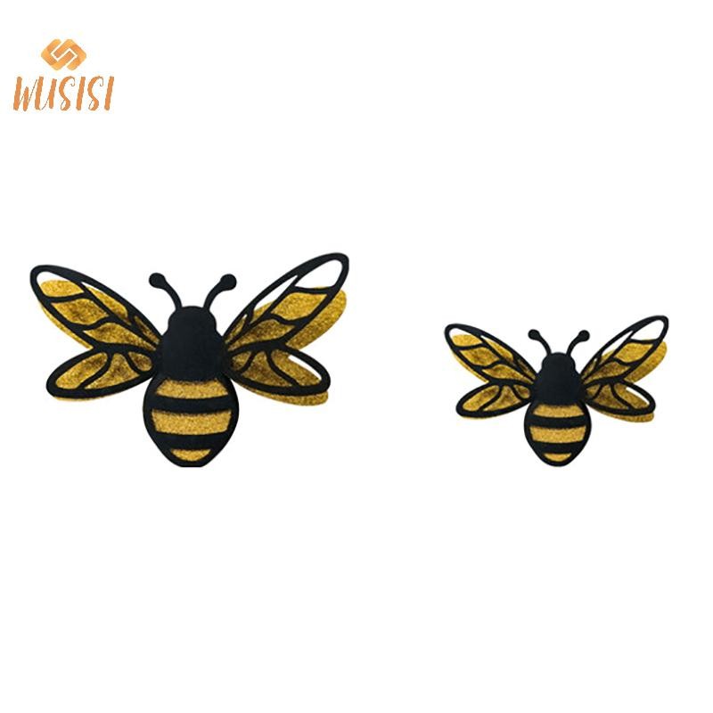 [WUSISI] 12 Miếng Dán Tường Con Ong Hai Lớp 3D Phòng Khách Trang Trí Tiệc Cưới Phòng Trẻ Em Trang Trí Hộ Gia Đình DIY Dán Tường Nghệ Thuật MỚI