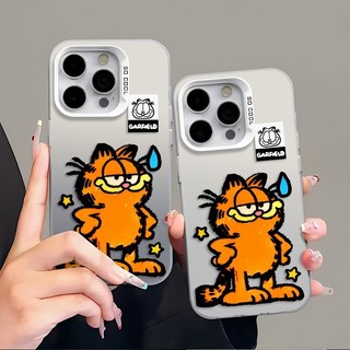 Ốp Lưng iPhone Hình Garfield "Á Khẩu" Hài Hước - Tương Thích 16/15/14/13/12/11 Pro Max, XS Max, X