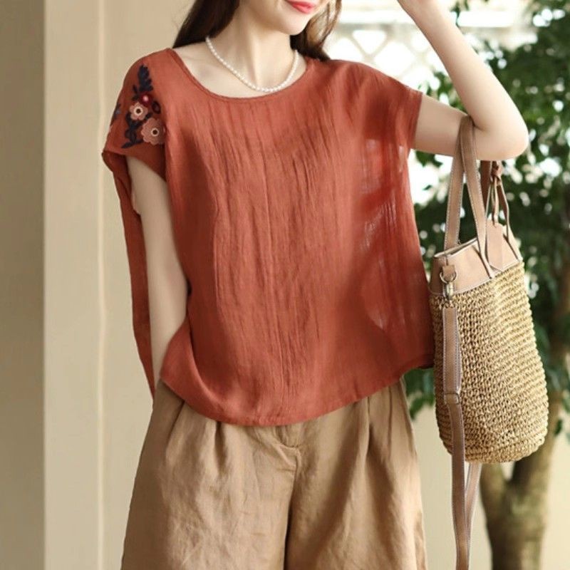 Áo thun Cotton dành cho nữ, thoáng mát mùa hè với thiết kế đơn giản mà thời trang