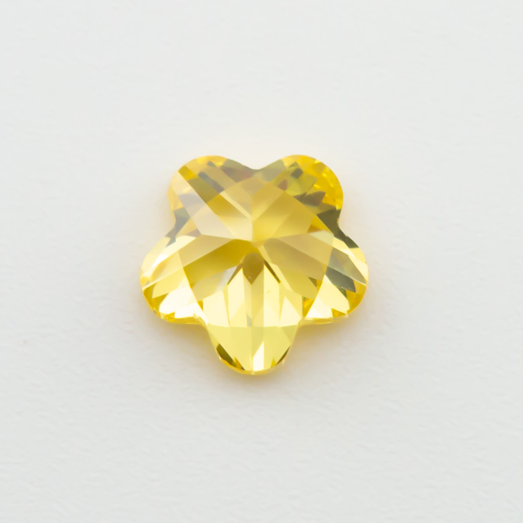 Đá Cubic Zirconia màu vàng cắt hoa từ 3x3mm đến 10x10mm, bộ 15 hoặc 30 viên, phù hợp DIY trang sức