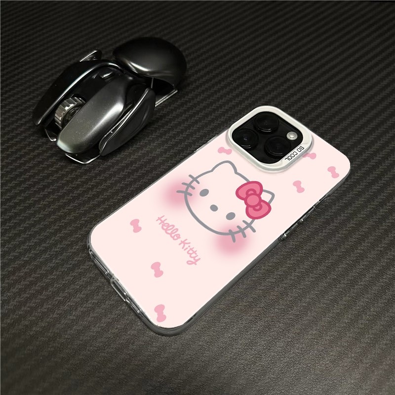 Ốp Lưng iPhone Hình Hello Kitty Nơ Dễ Thương - Tương Thích 16/15/14/13/12/11 Pro Max, XS Max, X