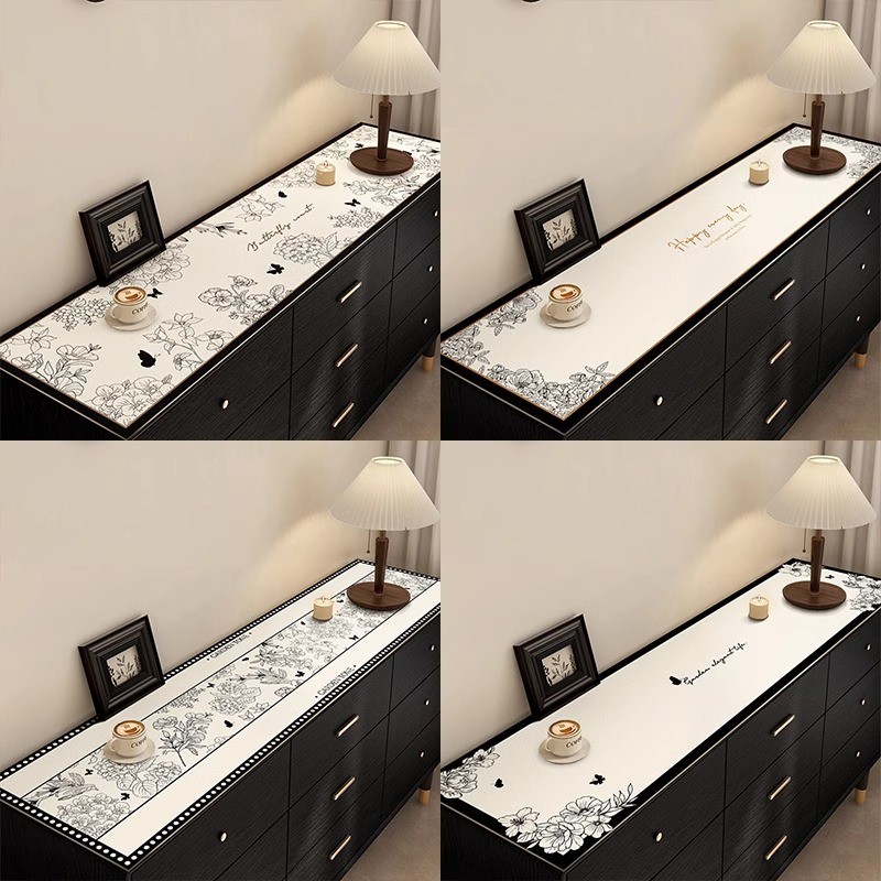 Thảm da silicone chống nước cao cấp | Bảo vệ tủ TV, tủ rượu, bàn ăn | Chống dầu, chống trượt, dễ vệ sinh | 7 mẫu sang trọng