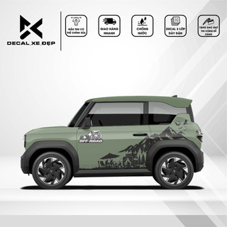 Tem dán xe VF3 - Decal Sticker Vf3 - Decal Dán Xe - Vf3 Camping