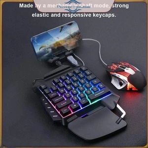Bàn phím chơi game cơ một tay POWER Bàn phím chơi game di động có đèn nền RGB.