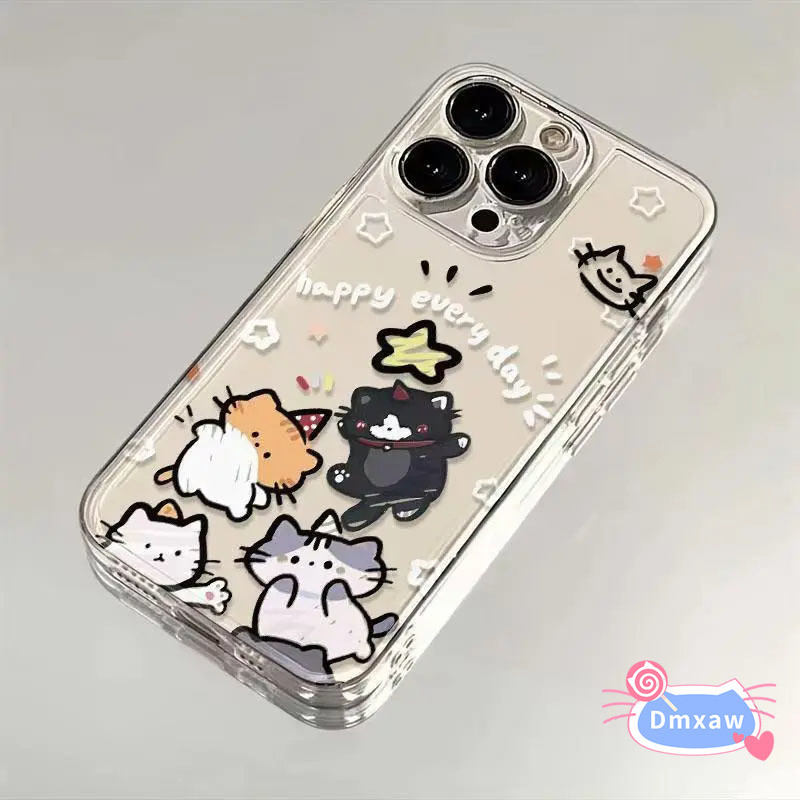 Phim hoạt hình dễ thương Cat Line Star Phone Case For Nothing Phone 3 3A Pro 2 2A Plus 1 CMF 1 5G 4G Vỏ bảo vệ Camera Vỏ mềm trong suốt