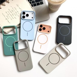 Ốp Điện Thoại Sang Trọng Cứng Bằng Nhựa Chất Lượng Cao Từ Tính Ốp Lưng Cho iPhone 17 16 15 14 13 12 Pro Max 14/15Plus 17AIR Ốp Lưng Chống Sốc