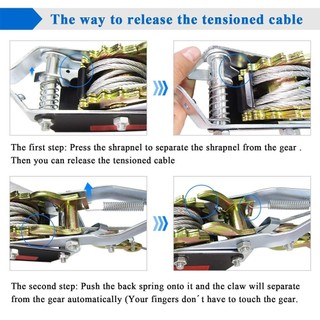 AIMVUKES Pa lăng lắc tay, Tời lắc tay kéo căng cáp tải trọng 2 tấn