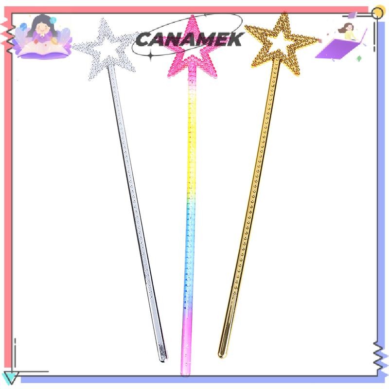 CANAMEK Fairy Stick Lớn Công Chúa Bạc Góc Đũa Phép Quà Tặng Cho Trẻ Em Bé Gái CSF