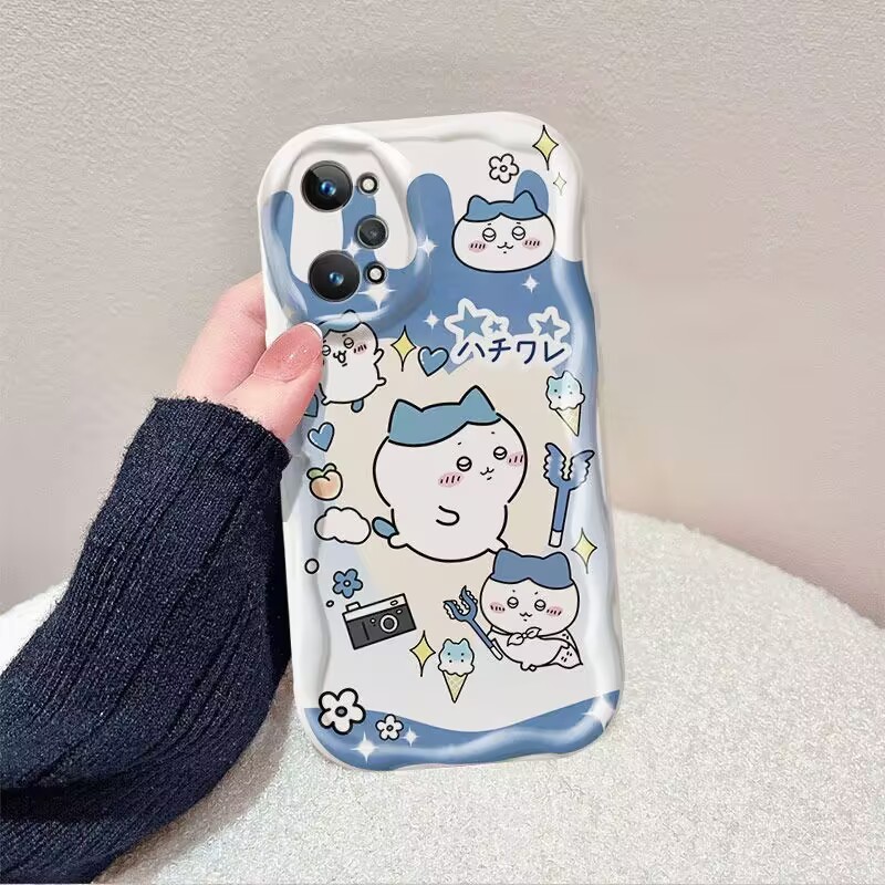Phim Hoạt Hình Chiikawa Usagi Hachiware Vỏ Cho Samsung Galaxy A15 A56 A55 A16 A17 A36 A26 A54 A35 A14 A34 A53 A23 A25 A07 Vỏ Kem Mềm Vồng Cạnh Silicon
