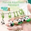 Móc khóa động vật đáng yêu DAYBREAK, Móc khóa hình gấu trúc hoạt hình cặp đôi dễ thương, Nhựa / Kim loại 8 kiểu giữ chìa khóa ô tô