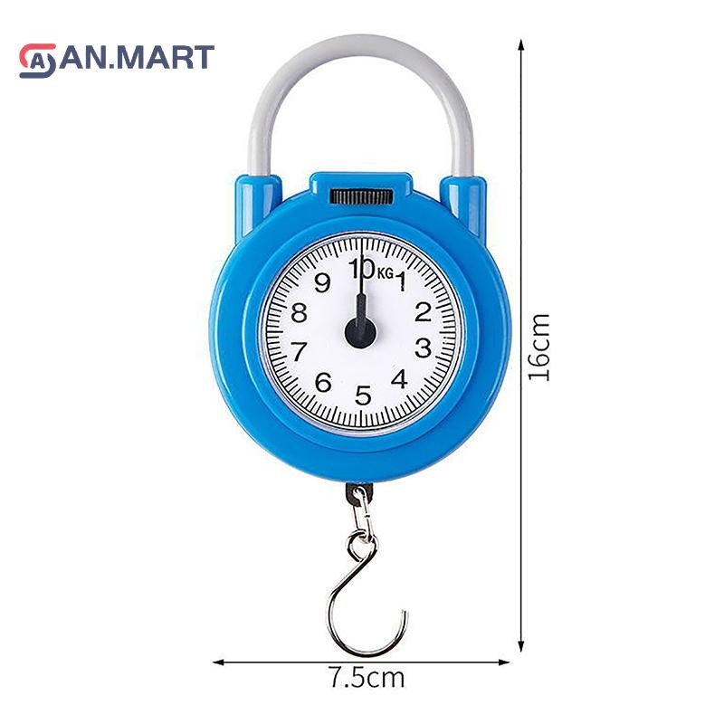 Bigdealssuper 10kg Cân cơ khí di động Hành lý cá Cân nhà bếp Kỹ thuật số có độ chính xác cao Cân lò xo siêu
