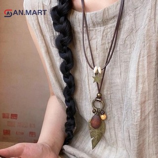 Bigdealssuper Vintage Boho Vòng Cổ Kim Loại Dành Cho Nữ Cổ Dài Dây Xích Mặt Dây Chuyền Handmade Tuyên Bố Lớp Trang Sức Phụ Kiện Siêu