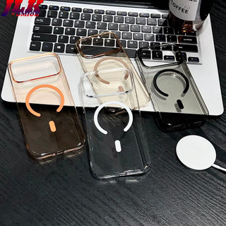 [JLK] Ốp từ tính trong suốt siêu mỏng cho iPhone 17Air 17 ProMax 16 15 14 Plus 13 12 Pro Max 16E Vỏ PC cứng trong suốt