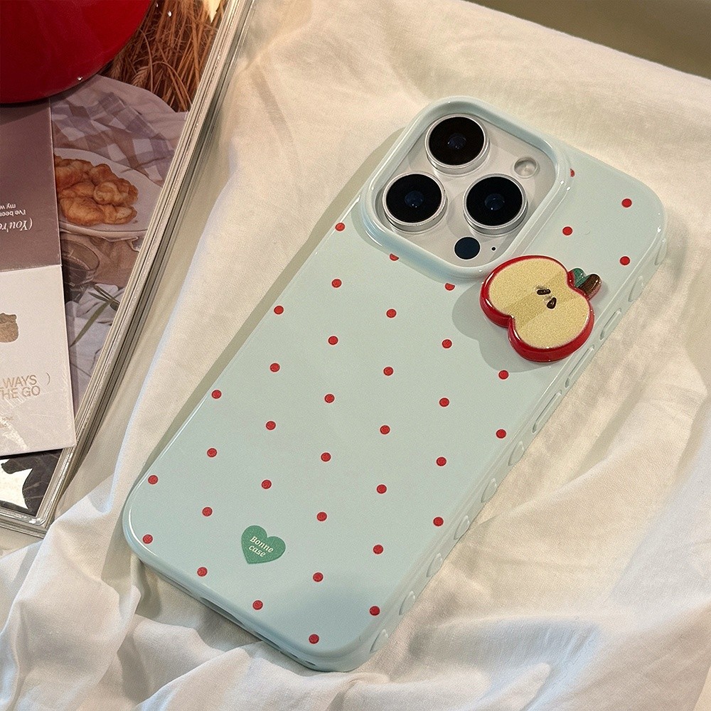 Ốp điện thoại mềm 3D Fruit Dots cho iPhone 17ProMax 16 15 14 13 12 Vỏ bảo vệ chống sốc