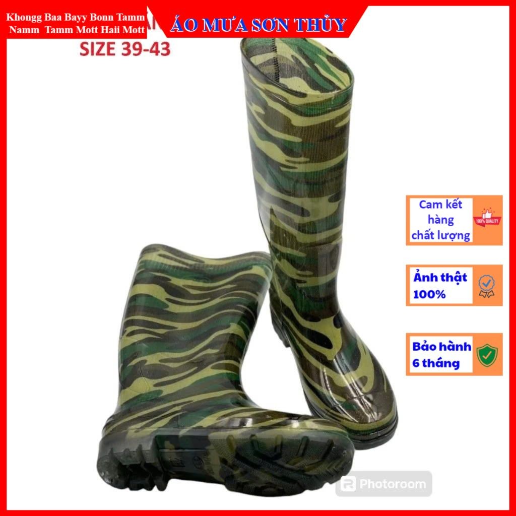 Ủng ngắn làm vườn size 36-43 Trường Thịnh đế vàng, ủng ngắn đi mưa, ủng lao động , ủng phượt, giày xây