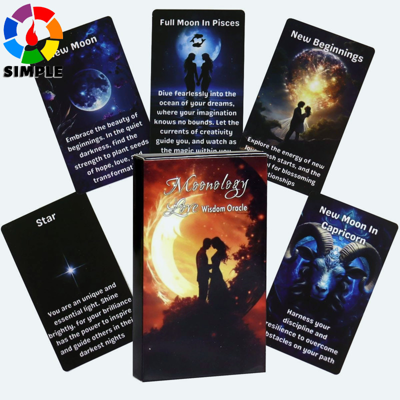 Printable Moonology Love Oracle Cards, Magic Moon Tarot Deck,Moon ...