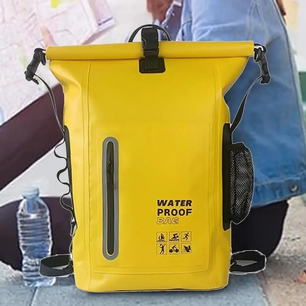 Ba lô đeo vai GILL, Túi bơi trôi dạt dung tích lớn chống nước, Túi cắm trại PVC 25L Đi bộ trên sông
