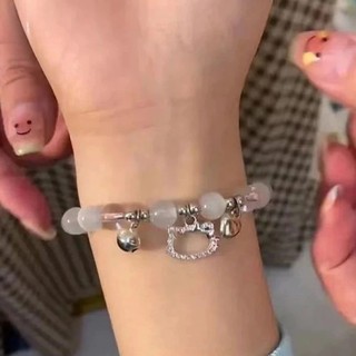 Hoạt Hình Dễ Thương KT Mèo Vòng Tay Hình Trái Tim Mặt Dây Chuyền Thời Trang Cỏ Ba Lá Vòng Tay Thỏ Hàn Quốc Cho Người Phụ Nữ Cô Gái Quà Tặng Phụ Kiện Trang Sức