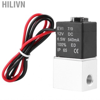 hilivn 12V DC 1/8 2 chiều Van khí nén điện từ nhôm thường đóng cho thiết bị máy móc công nghiệp