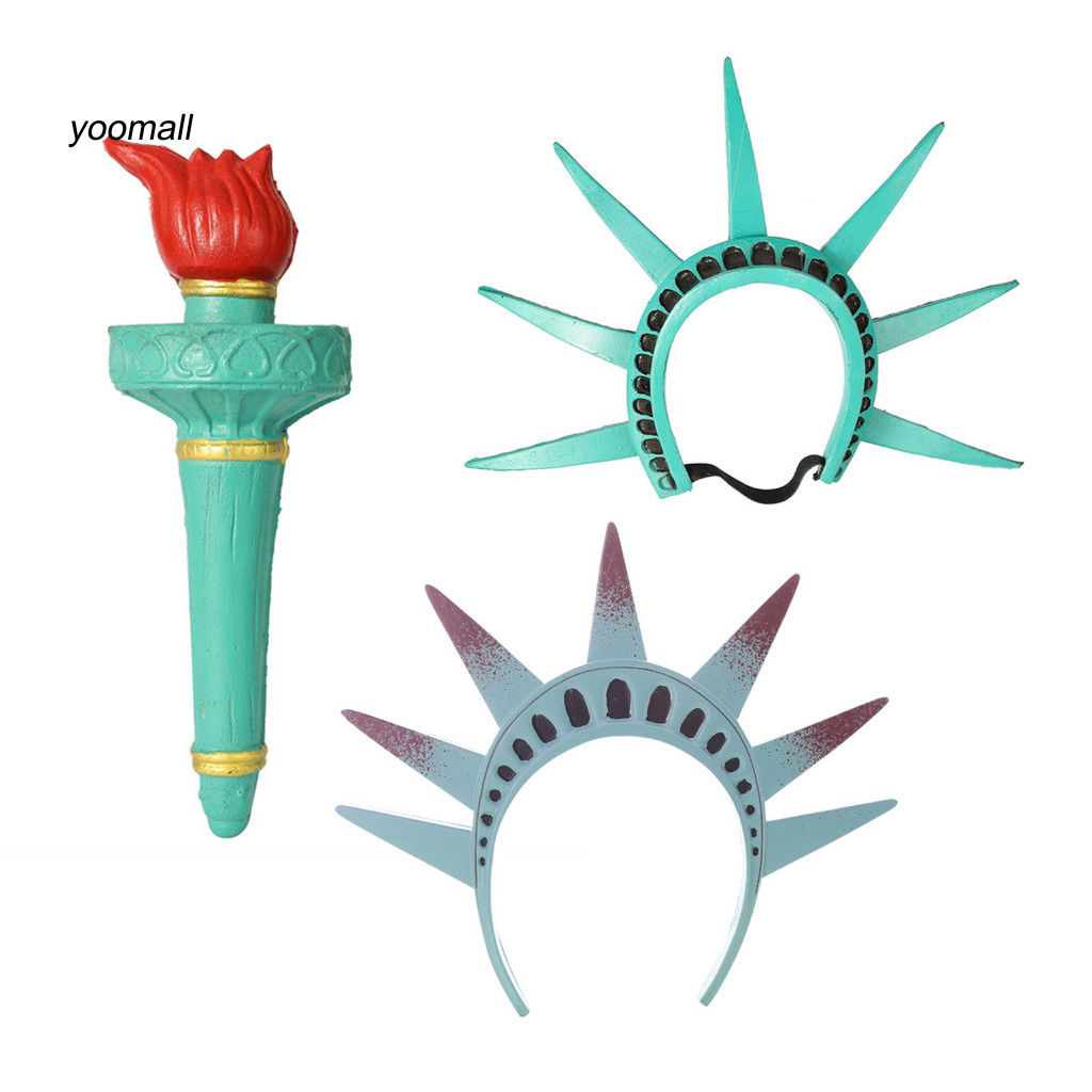 YO / Thành phố New York Phụ kiện trang phục theo chủ đề Tượng Nữ thần Tự do Cosplay Mũ đội đầu 4 tháng 7 Nữ Liberty Băng đô cho Ngày Độc lập Trang phục cosplay Đông Nam Á Người mua