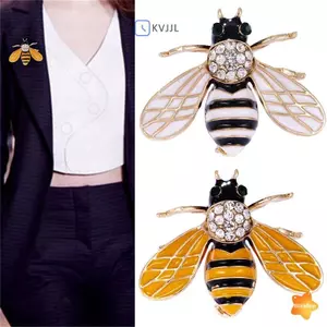 Phụ Nữ Tinh Tế Ong Nhỏ Côn Trùng Pha Lê Kim Cương Giả Pin Trâm Trang Sức Phụ Kiện Mới