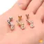 Bướm Zircon Pha Lê PiercingSurgical Steel Rốn Xuyên Bụng Nút Nhẫn Mới