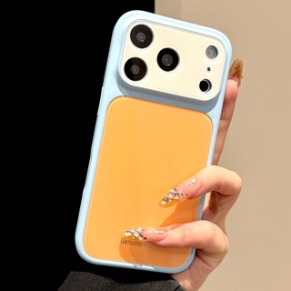 Ốp điện thoại hút từ tính bằng kính màu tương phản cao cấp phù hợp cho iPhone17 Pro Max 16 15 14 Pro Max bảo vệ camera chống sốc chống rơi mặt sau cứng