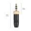 STABFOAM 1 Cái M6 Đầu nối ren bên trong, Liên hệ mạ vàng M6 * 0.5 Chủ đề 3,5mm Âm thanh nam cắm, Kích thước 3,5mm Kết nối hàn Vỏ kim loại Vỏ bảo vệ tai nghe âm thanh nổi Jack cắm