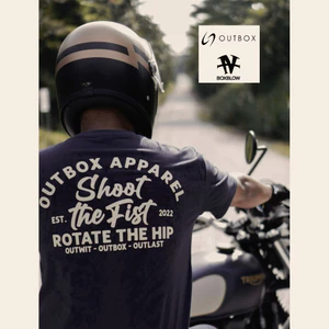 Bán Áo Sơ Mi Thường Ngày OUTBOX Quyền Anh Tay Ngắn Phong Cách Hardcore 100% Cotton Cổ Tròn Áo Thun Unisex Hàng Có Sẵn