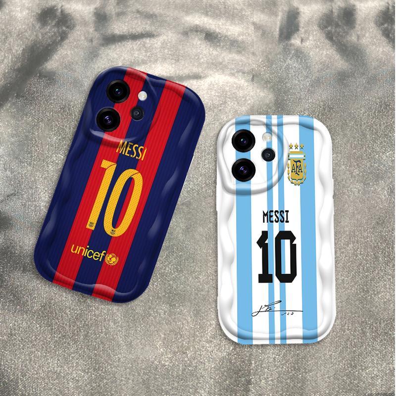 Vỏ Silicon Hoạt Hình Cho OPPO Reno Reno 14 15 Pro Mini 15F 14F 13F 3D Vỏ Điện Thoại Mềm TPU NO.10 Bóng Đá World Cup Messi Ốp Lưng Chống Sốc