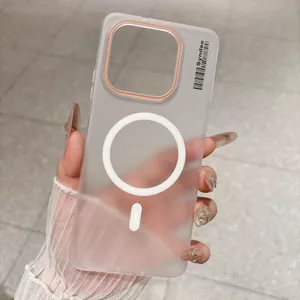 Ốp Điện Thoại Cho Huawei pura80 70pro Từ Tính Trong Suốt Cát Mềm Vỏ Cứng Chống Sốc