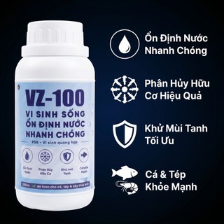 VZ-100 Vi Sinh Sống Làm Nước Trong Nhanh Chóng Phân Huỷ Chất Hữu Cơ Ổn Định Nước
