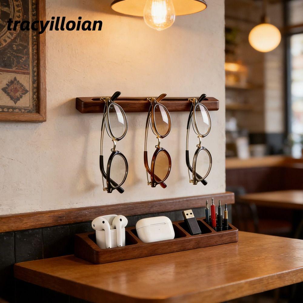Giá treo kính râm TRACELIOIAN, giá để đồ kính mắt treo tường, giá đỡ trưng bày chống mất, không cần khoan, phong cách hiện đại, phòng ngủ