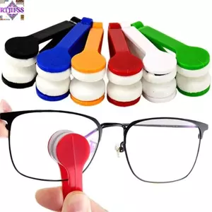 Bàn chải kính RTJIFSS, Bàn chải làm sạch kính sợi siêu mịn Mini, Công cụ lau kính mắt hai mặt sáng tạo Bàn chải làm sạch kính đa chức năng di động
