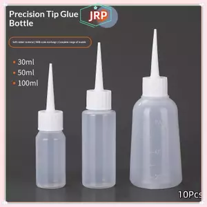 JRP 10 Chiếc Trống Nhựa Bóp Chai Chất Lỏng Chai Đựng Giọt Ống Vòi Phun Kim Chai Chất Lỏng JRP