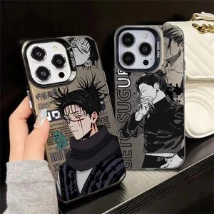 Ốp Lưng Cho Iphone 17 16 Pro Max 16e 11 12 13 14 15 Pro Max 16 Plus 17 Vỏ Không Khí Jujutsu Kaisen Geto Suguru Choso Anime Laser IMD Cứng Mạ Điện Mát Chống Sốc Matte