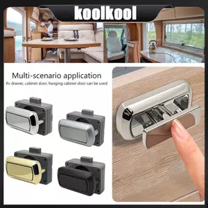 Kool Nâng Cấp Khóa Đẩy Nút Nhấn Bắt Nút Nhấn Khóa Nhựa Kim Loại Nội Thất Khóa An Toàn Cho Xe Kéo Cửa Drawe
