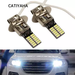 CATIYAHA 2 Chiếc H3 6500K 24-SMD 4014 Đèn DRL Tự Động Đèn LED Siêu Sáng Trắng