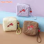 Túi trang điểm FAVORITEGOODS, Ly hợp vải nữ đa năng hình nấm, Hộp đựng cáp dữ liệu ví đựng tiền xu di động đa năng dễ thương