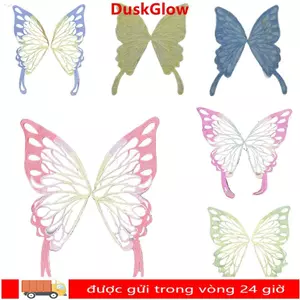 DUSKGLOW May Trên Miếng Dán, DIY Thủ Công Trang Trí Ren DIY Bướm Thêu Táo, Táo Quà Tặng Họa Tiết Bướm Cổ Ren