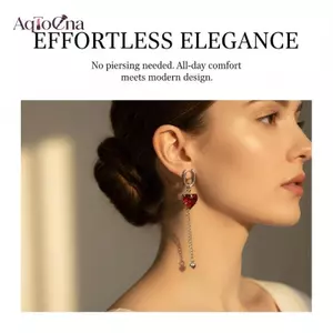 AqToCna Zircon Bông Tai Trái Tim Bule Dài Bất Đối Xứng Thiết Kế Tối Giản Cho Nữ Phụ Kiện Thanh Lịch Cho Bữa Tối Hoặc Lễ Tốt Nghiệp AqToCna