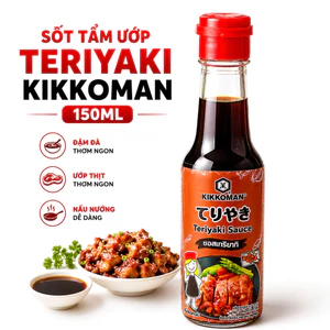 Sốt Tẩm Ướp Teriyaki Kikkoman 150ml, Gia Vị Nấu Ăn Nhật Bản Thơm Ngon Đậm Đà