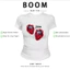 BOOM Áo Baby Tee Nữ Cotton Ôm Body-Áo Thun Ngắn Tay Y2K In Hình PhongCách Mùa Hè, Cổ Tròn Hàng Đầucách hàn quốc phong295