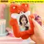 SUNKISSD Photocard, Bear / Rabbit / Chick Hộp đựng thẻ ảnh đa chức năng, Thời trang hoạt hình dễ thương sang trọng Hình ảnh thần tượng Vỏ bảo vệ học sinh