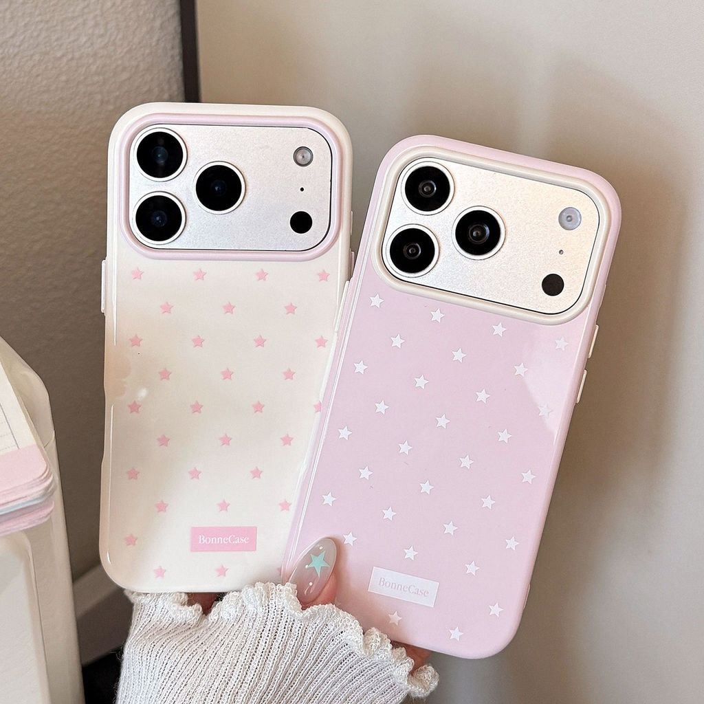 Vỏ mềm họa tiết ngôi sao trắng phong cách Hàn đơn giản dành cho iPhone 17 ProMax 16 15