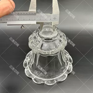 Đèn Chùm Hiện Đại Đèn Chiếu Sáng Hoa Cánh Hoa Trong Suốt Pháp Châu Âu Mỹ Retro Kính Vỏ Vỏ Chụp Đèn WPG7